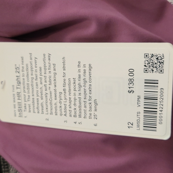 NWT Lululemon InStill High-Rise Tight 25" Vintage Plum - Picture 5 of 9